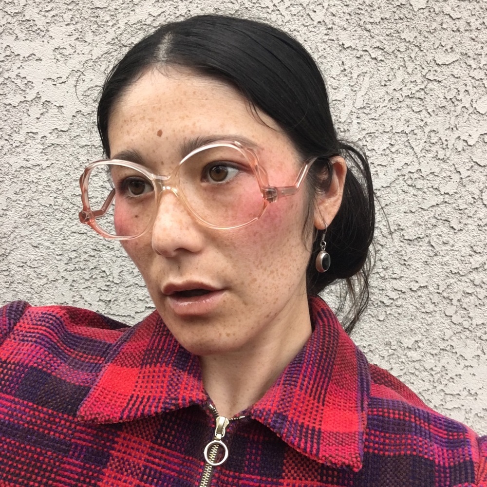 1980’s *Modern Misty* Translucent Peach Frames~